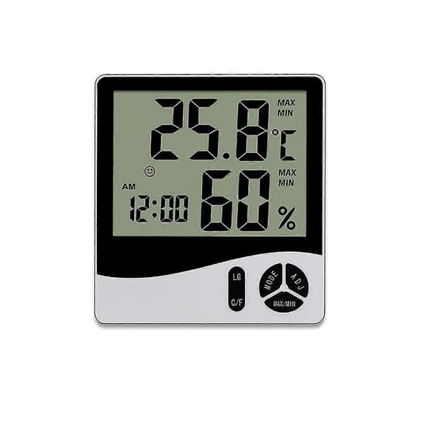 LCD-skjerm Termometer og hygrometer Innendørs termometer Elektronisk husholdningstermometer W
