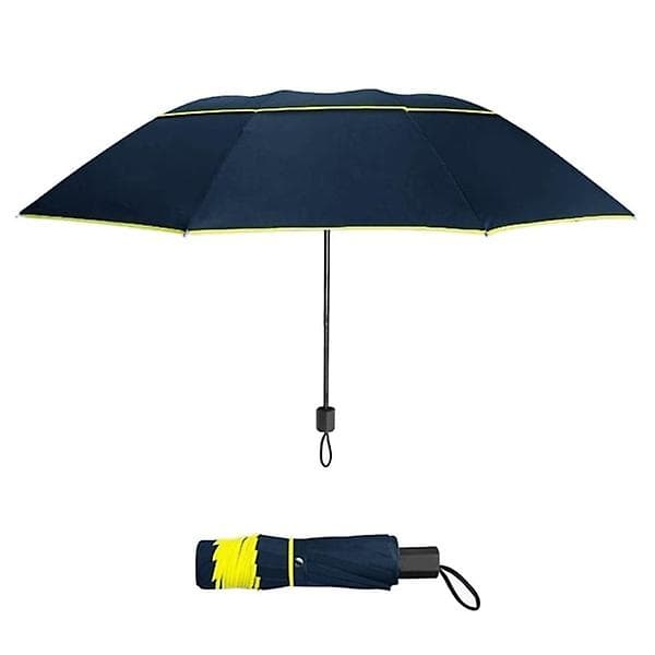 Vindtett paraply, 130 cm - Blå Blå