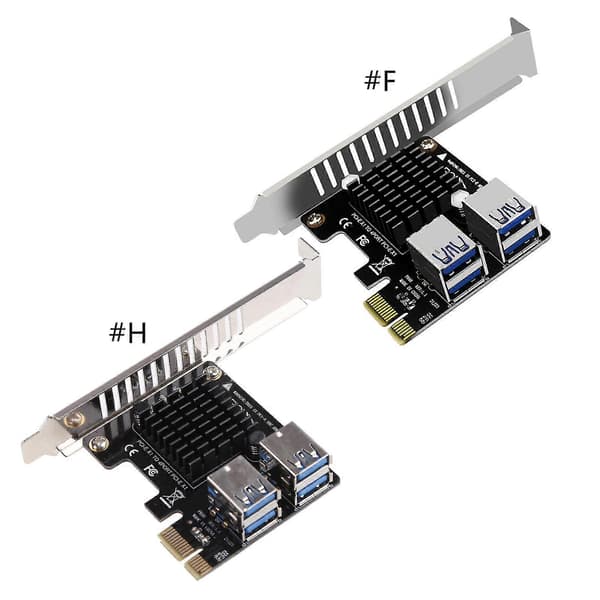 Pcie - Pcie -sovitin Pci-Express X1 - 4 Pci-E X1 -louhintakortti, jossa on ohjainlevy