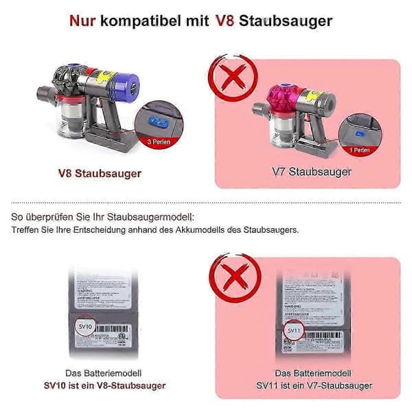 V8 Kontakt Samling til V8 SV10 Støvsuger Tilbehør, Strøm Trigger Dele Udskiftningsdele Rød