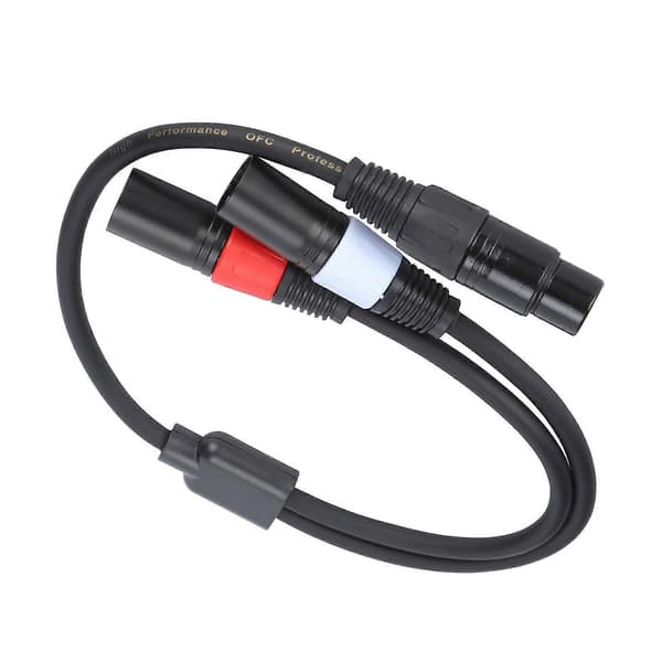 5-Pin Hun XLR til Dobbelt 3-Pin Han XLR Y-Splitter Kabel Adapter 0,5 m Længde