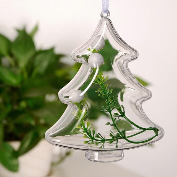 Gjennomsiktig juletre i plast, julepynt, DIY-julegaver