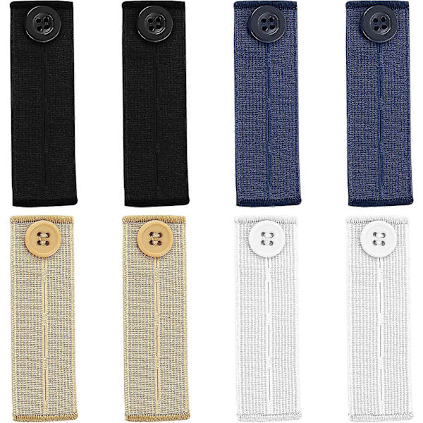 8-pack elastiska midjeförlängare, unisex midjebältesförlängare