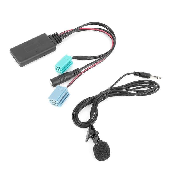 6-benet Bluetooth-lydkabel bilstereo AUXIN-adapter med mikrofon, der passer til Clio/Espace/Megane