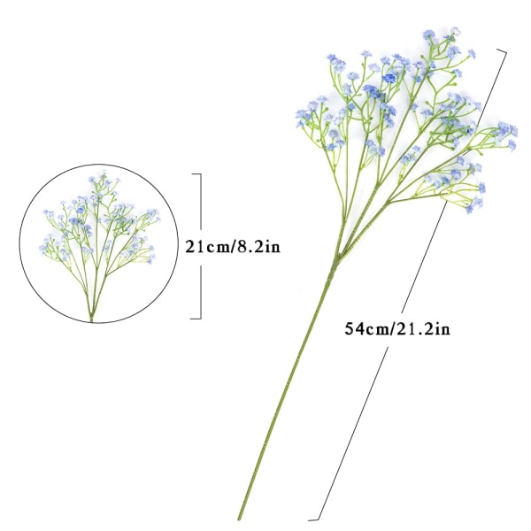 10 stk. Gypsophila kunstige blomster til hjemmedekor