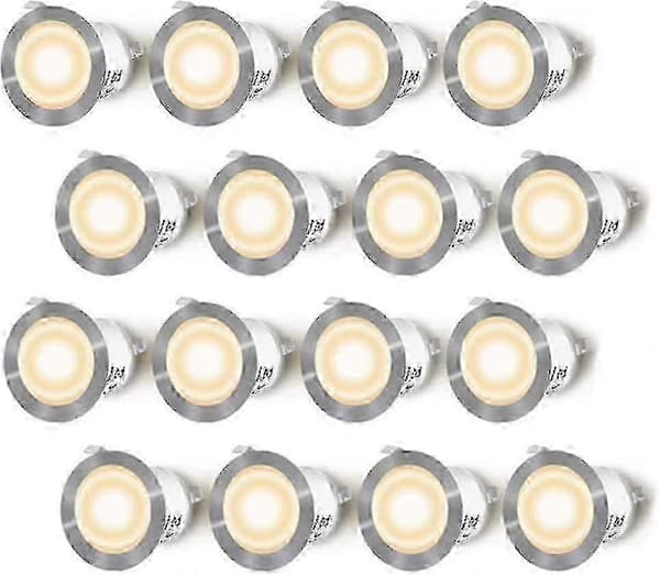 16 LED Infällda Spotlights För Trädäck, Utomhus Infällt Spotlight Kit