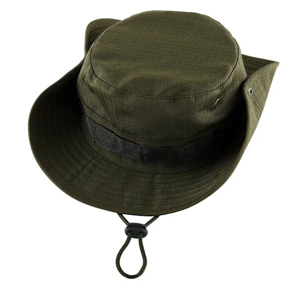 Bucket Hat Boonie Cowboy Hat Bred Brede Brede Caps Fiskehatt med Justerbar Rem