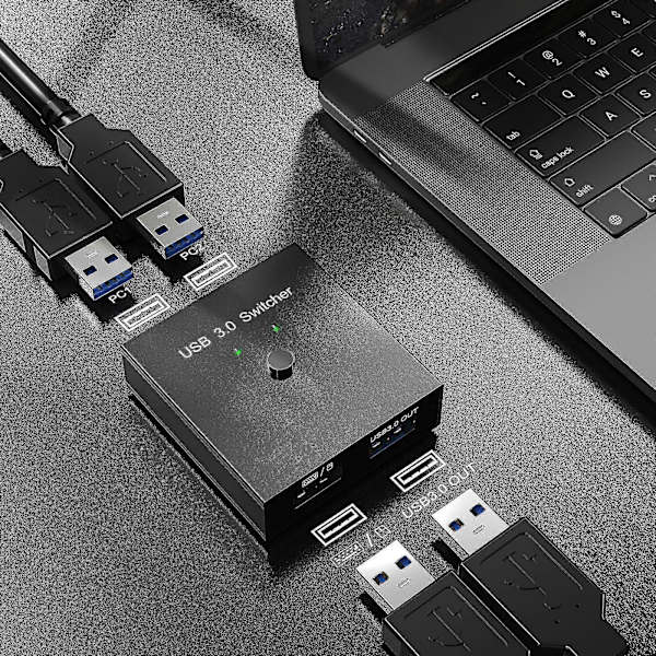 USB-brytervelger 2 datamaskiner deler 1 USB-enhet USB 3.0-hub