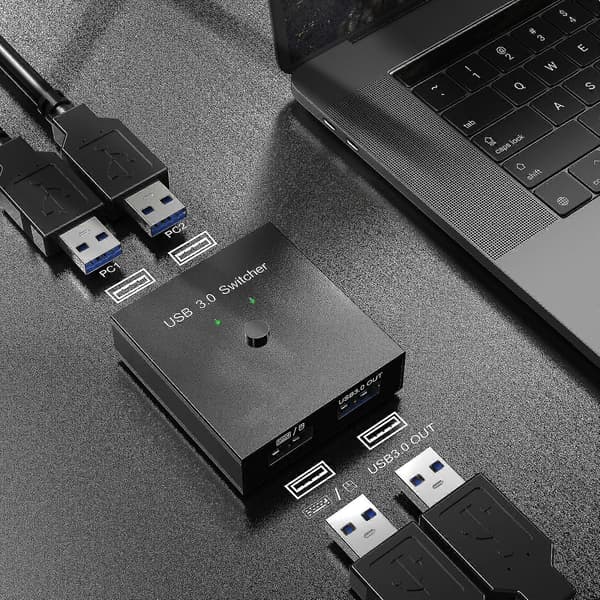 Usb Switch Selector Switcher 2 Datorer Delar 1 Usb-enhet Usb 3.0 Hub