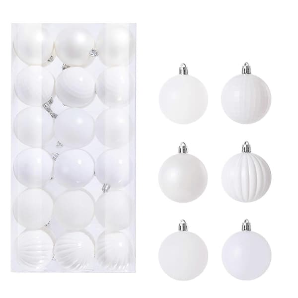 36 stk. Julekule Juletre Pynt Hjemmefest Dekor 3CM White