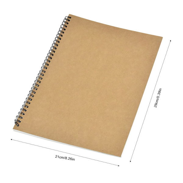 3-pak skitseblok, 120 sider/60 sider A4 spiralblok