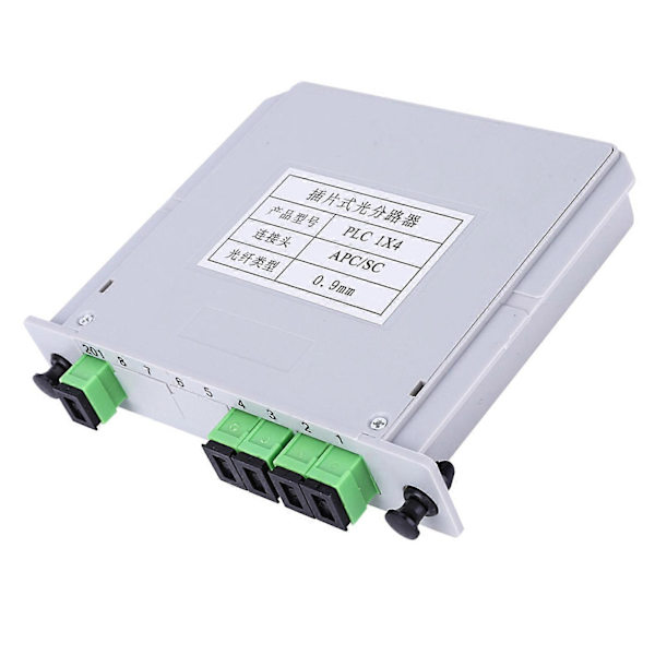 Optisk splitter SC APC Singlemode PLC Fiber Splitter Modul 1X4 Blad