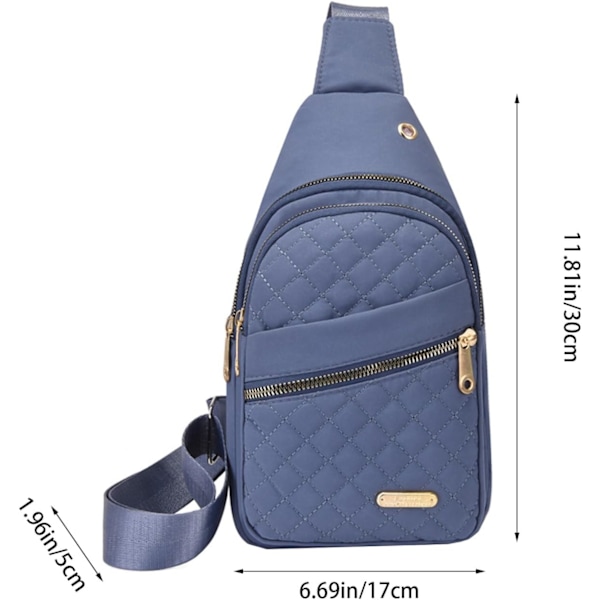 Lille slynge rygsæk crossbody slynge taske, bryst taske multifunktionel crossbody skuldertaske rejse vandring dagsturs rygsæk, 11,81x6,69x1,96in, blå blue