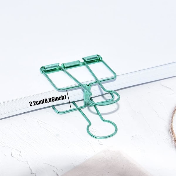 Ekstra store klips 2 tommer, store papir klips grønn for kontor skolemateriell (15 stk)