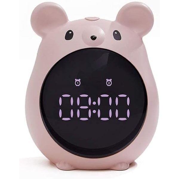 Lasten lasten uniharjoitus LED-yövalon lämpötilanäyttö herätyskello Sarjakuva elektroninen kello Älykäs uniherätyskello
