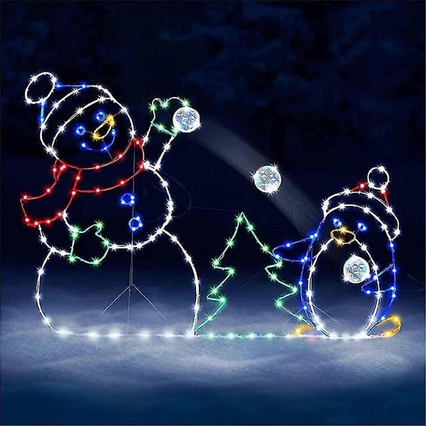 LED Snemand Julelys, Udendørs Julepynt, Amerikanske Julelys