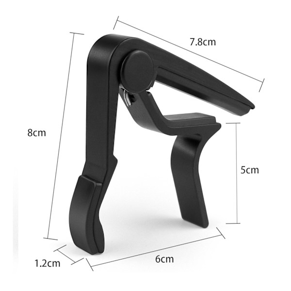 Snabbkopplings capo för gitarr, för elgitarr, (Capo-Black)