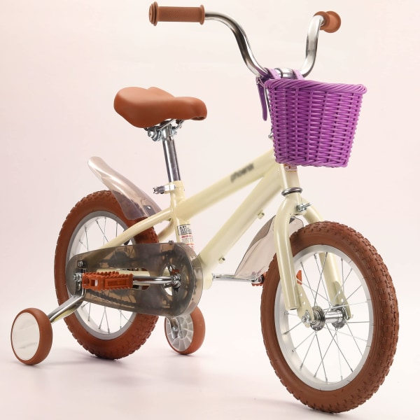 Lasten pyöräkori tytöille Etupyörän tarvikkeet Pieni kudottu paju polkupyörän kori ohjaustangon striimereillä Bell Bike Tyttöjen pyöräily 3-13-vuotiaat