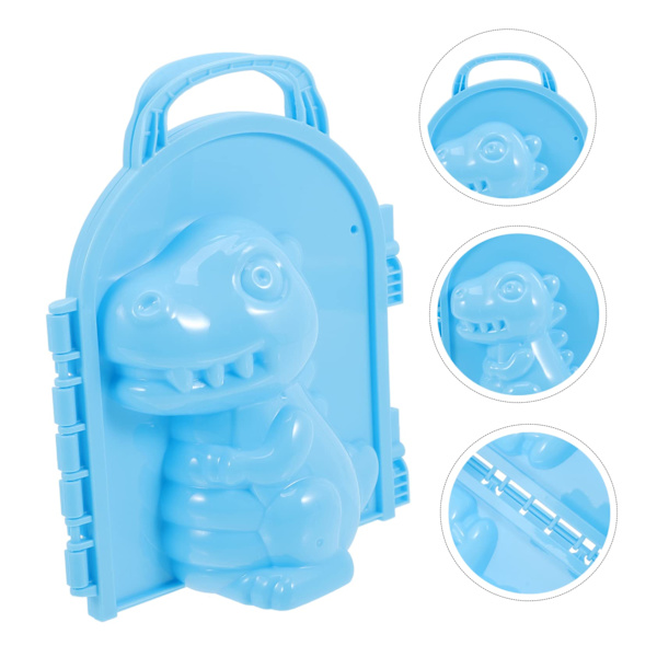2 stk. Dinosaur snøballmaskin snøfortbyggekloss dinosaur snøformer snømannmakerklips dinosaur snøklode snøballmaker