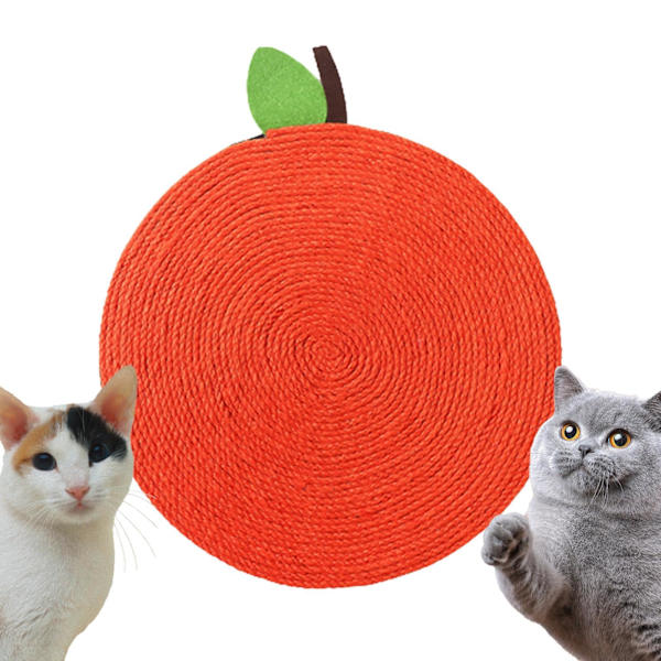 Hængende katteskrabebræt, der beskytter møbler, sliber kløer, kattelegetøj, tæppe, der leger for indendørs katte, katteskraber sisal måtte, orange orange