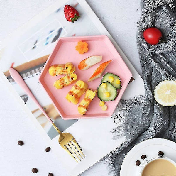Hexagonala Återanvändbara Desserttallrikar
