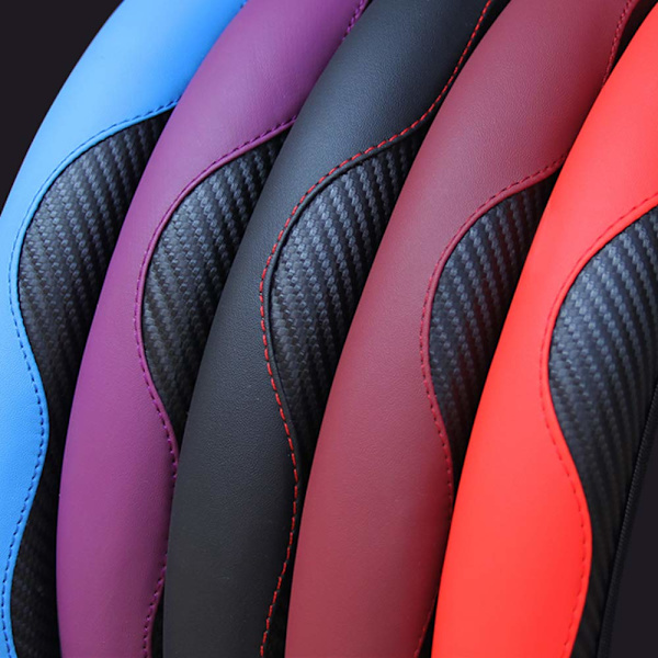 Microfiber läder rattöverdrag halkfri universell bil rattöverdrag konstläder för biltillbehör auto bil utan inre ring