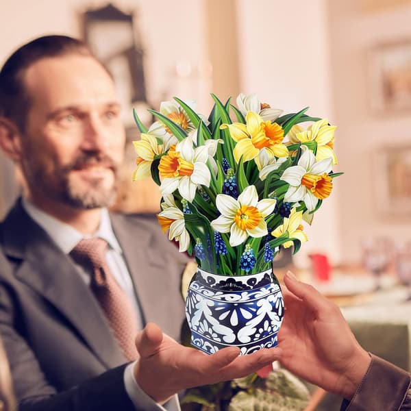 3D Pop Up-kort, 12 tommer evighedsblomsterbuket lykønskningskort