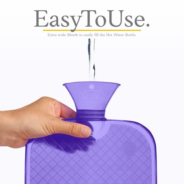 Varmvattenflaska 1,8L Classic Premium, för smärtlindring, lila purple