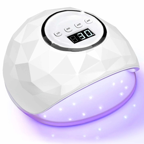 UV LED neglelampe, hurtigere negletørrer til gellak, neglehærdende lampe med 4 timerindstilling, automatisk sensor, LCD-skærm til fingernegle og tånegle
