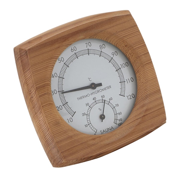 2 i 1 inomhus trä termo hygrometer termometer hygrometer ångrum basturum tillbehör