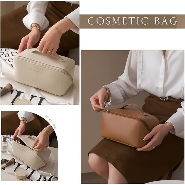 Kosmetisk taske med stor kapacitet (hvid)