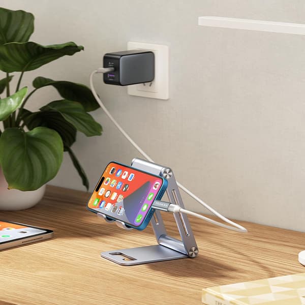 Lyn til USB C-adapter, støtter PD 60W hurtiglading og dataoverføring for 15/15 Pro/15 Plus/15 Pro Max grey