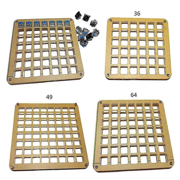 36/49/64 Hål Akryl Switch Testbas För Mekaniskt Tangentbord DIY Verktyg