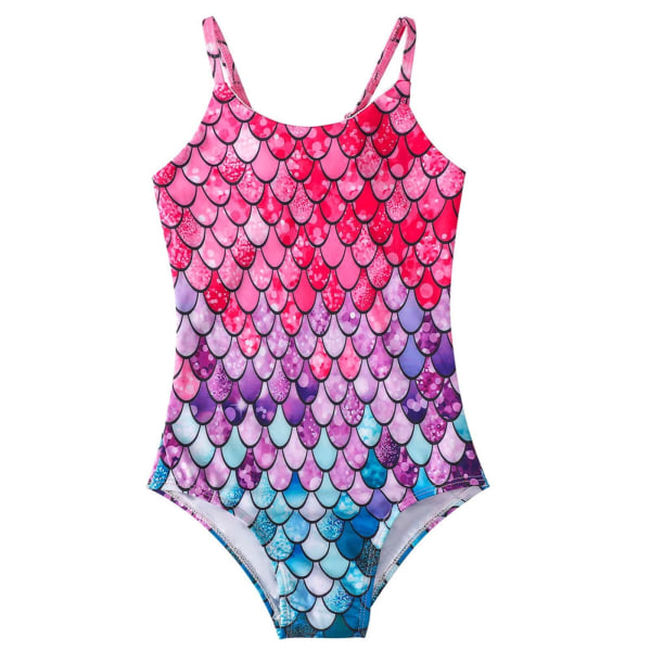 Girls Swimming Costume One Piece Swimsuit Kids Bathing Suit Mermaid Swimwear Age 10-12 Years