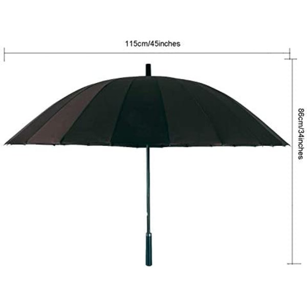 Stokparaply Dobbelt Baldakin 24 Ribber Sol og Regn Dobbelt(Kaffe)
