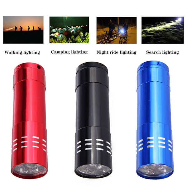 3 stk. LED Mini Lommelygte Lille Lommelygte Pen Lille Nøglering Lommelygter Lommelygte til Camping Udendørs Nødsituation Hverdagens Lommelygter (Uden Batteri)