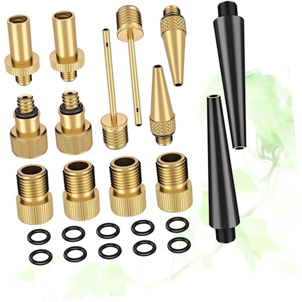 1 Set cykelventil adapter cykel slang pumpnål munstycke adapter bilpump för däck biladapter bilsats golvpump adapter cykeladapter cykelpump
