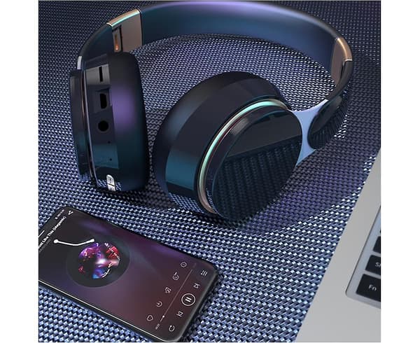 Trådløse hovedtelefoner over øret, bluetooth-hovedtelefoner med mikrofon black