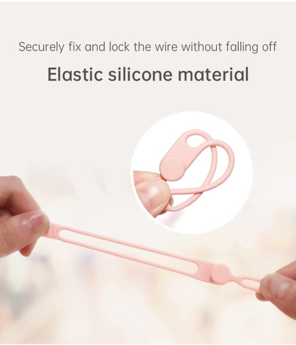 5 stk. datakabel opbevaring Winder hovedtelefon kabine pink one size