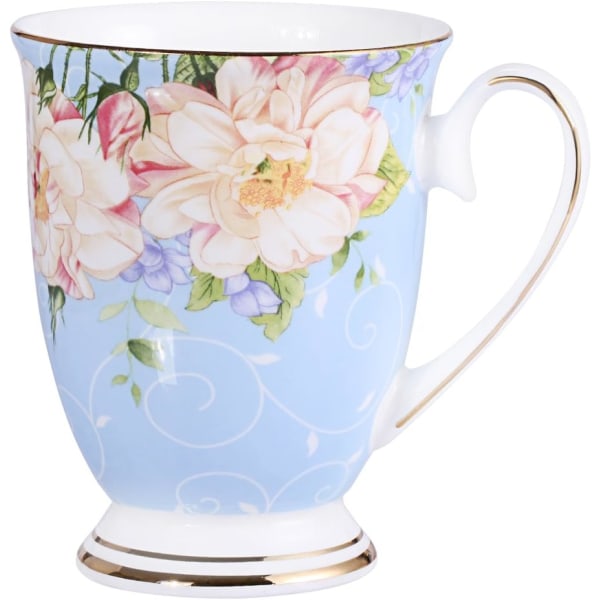 Royal Fine Coffee Mug Assorted Colors Tea Cup 11 oz (1, Blue) (Blue)