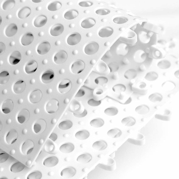 10 st Interlocking PVC-golvplattor med massage-dräneringshål - DIY-storlek halkfria golvplattormatta - för pool, dusch, husdjursområde, hyttdäck inomhus/utomhus