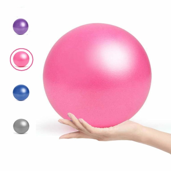 Liten treningsball, 9 tommers mini yogaballer med oppblåsbar sugerør