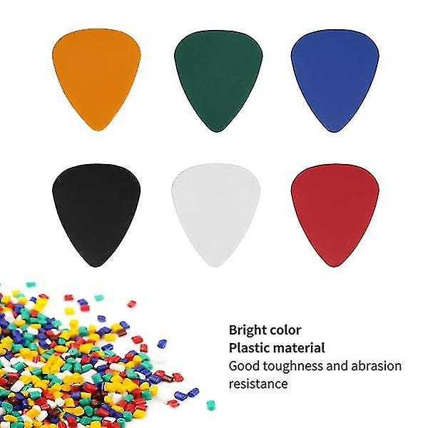 100 st gitarrplektrum färgglad plast fingerskydd musikinstrument tillbehör 0,46 mm