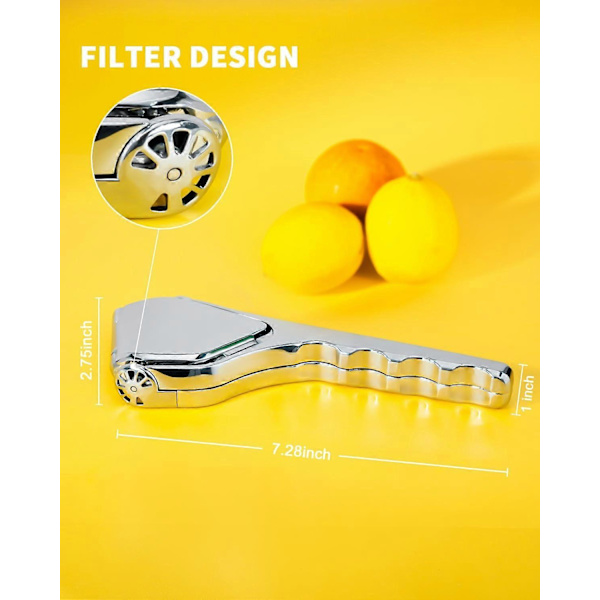 Citronpresser, citronpresser i rustfrit stål, manuel presse til citroner