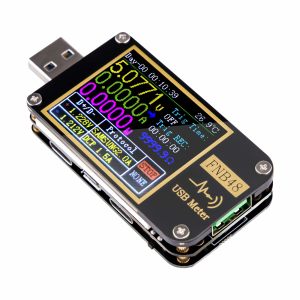 USB-testeri, PD-laukaisujännitteen mittari USB 3.0, jännite- ja virtamittari DC 4-24 V 6,5 A USB C -multimetri, PPS-pikalatausprotokolla, QC2.0 3.0 FNB48