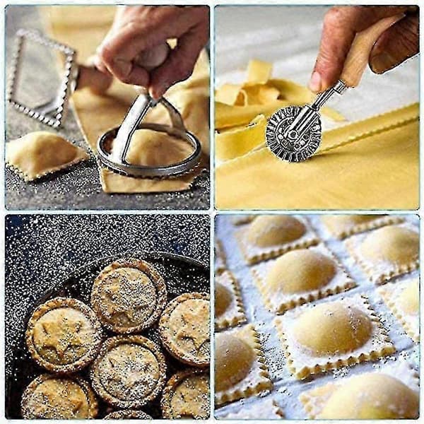 5-delt Ravioli Stempelsæt - Pastaskærer & Maker til Hjemmelavet Ravioli