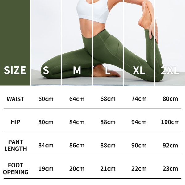 Fleeceforede termiske leggings kvinner myk elastisk vintervarme gymleggings for kvinner Høyt midjet magekontroll yogabukser med lommer, S, grønn green S