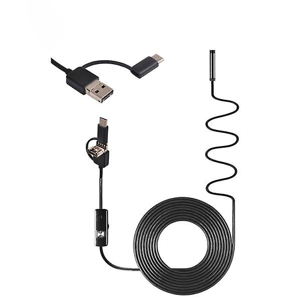 Endoskooppikamera USB/USB-C liitännällä, Musta