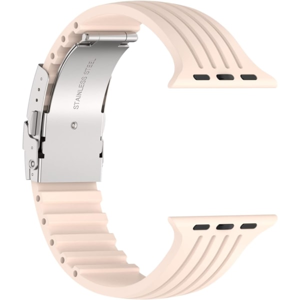 Silikoneremme kompatibel til Apple Watch-remme 38 mm 40 mm 41 mm, gør-det-selv-design Klipbart blødt åndbart sportsarmbånd til iWatch-serien pink 38/40/41MM