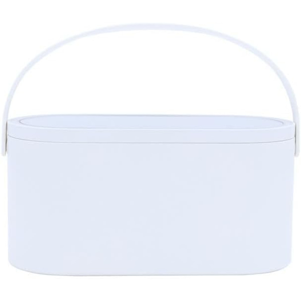 Bærbar LED Makeup Box, Kvinder Rejse Makeup Box Organizer Opbevaring med LED Spejl Rejse Toiletartikler (Pink)